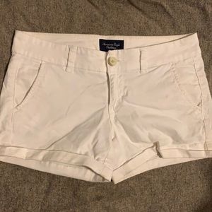 American Eagle White Chino Shorts
